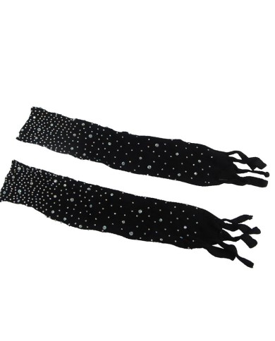 SUBBLIME 952174 BODYSTOCKING DE REJILLA CON GUANTES Y DIAMANTES NEGRO TALLA UNICA