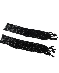 SUBBLIME 952174 BODYSTOCKING DE REJILLA CON GUANTES Y DIAMANTES NEGRO TALLA UNICA