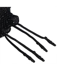 SUBBLIME 952174 BODYSTOCKING DE REJILLA CON GUANTES Y DIAMANTES NEGRO TALLA UNICA