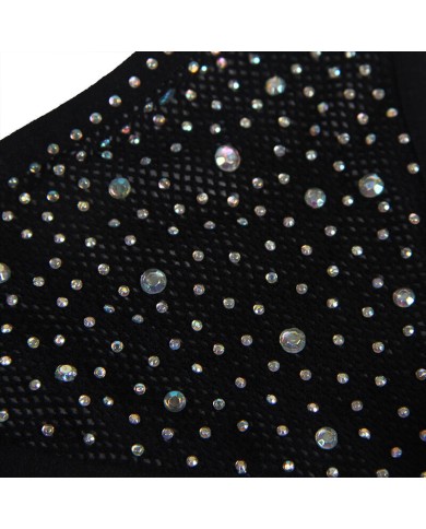 SUBBLIME 952174 BODYSTOCKING DE REJILLA CON GUANTES Y DIAMANTES NEGRO TALLA UNICA