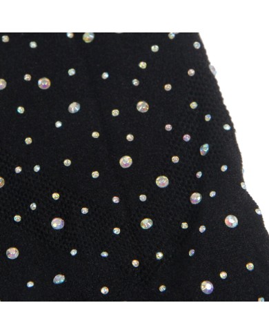 SUBBLIME 952198 VESTIDO DE REJILLA CON DIAMANTES BRILLANTES NEGRO TALLA UNICA