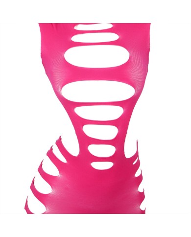 SUBBLIME 952273 VESTIDO DE REJILLA ELASTICO MANGA LARGA ROSA TALLA UNICA