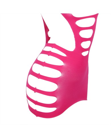 SUBBLIME 952273 VESTIDO DE REJILLA ELASTICO MANGA LARGA ROSA TALLA UNICA