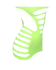 SUBBLIME 952280 VESTIDO DE REJILLA ELASTICO MANGA LARGA VERDE TALLA UNICA
