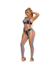 SUBBLIME 952358 BODYSTOCKING DE REJILLA CUELLO HALTER ARCOIRIS XS M