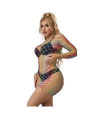 SUBBLIME 952426 VESTIDO DE REJILLA MANGA LARGA ARCOIRIS TALLA UNICA