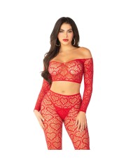 LEG AVENUE CROP TOP MEDIAS ROJO TALLA UNICA