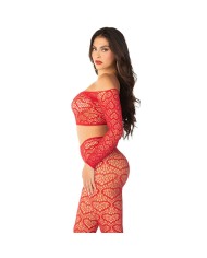LEG AVENUE CROP TOP MEDIAS ROJO TALLA UNICA