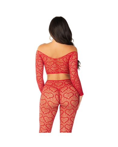 LEG AVENUE CROP TOP MEDIAS ROJO TALLA UNICA