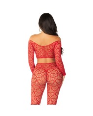 LEG AVENUE CROP TOP MEDIAS ROJO TALLA UNICA