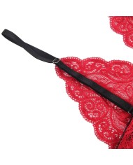 SUBBLIME 953898 SET 3 PIEZAS ENCAJE Y SATEN ROJO S M