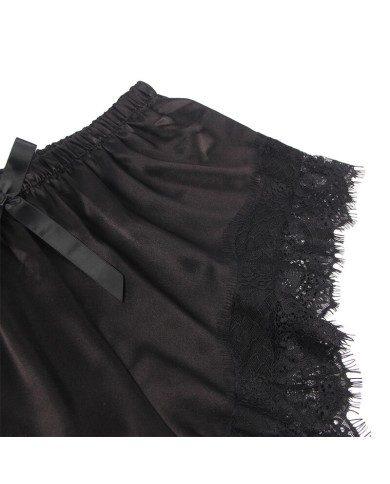 SUBBLIME 953935 PIJAMA SEXY SATEN Y ENCAJE NEGRO S M