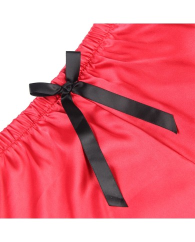 SUBBLIME 953959 PIJAMA SEXY SATEN Y ENCAJE NEGRO ROJO S M