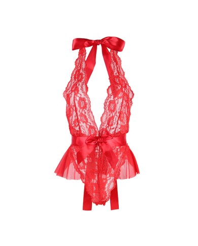 SUBBLIME 953973 BODY SEXY CON VOLANTES CINTURON ROJO S M