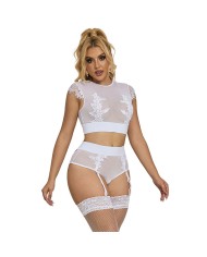 SUBBLIME 954048 SUJETADOR PANTIES CON LIGUERO BLANCO L XL