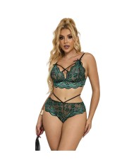 SUBBLIME 954093 SUJETADOR PANTIES ENCAJE VERDE L XL