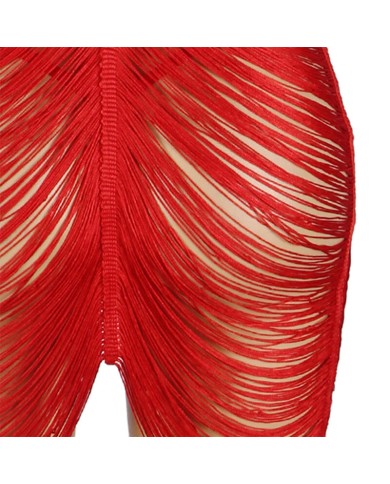 SUBBLIME 954253 VESTIDO DE FLECOS TANGA ROJO L XL