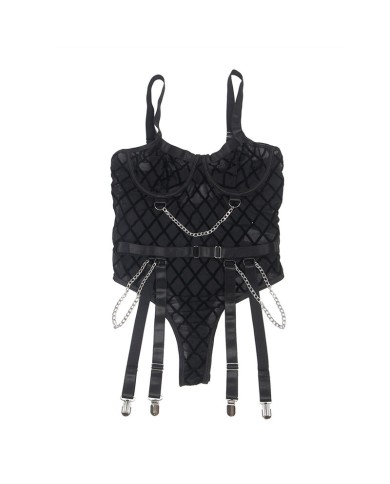 SUBBLIME 954260 BODY CON CADENAS LIGUEROS NEGRO S M