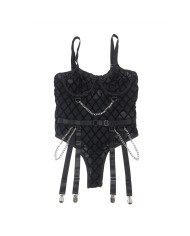 SUBBLIME 954260 BODY CON CADENAS LIGUEROS NEGRO S M