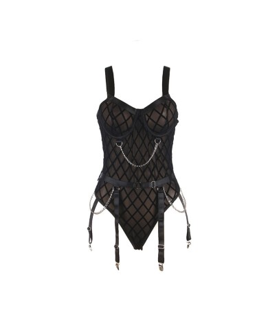 SUBBLIME 954277 BODY CON CADENAS LIGUEROS NEGRO L XL