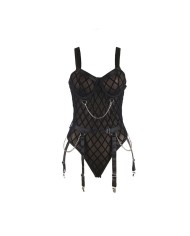 SUBBLIME 954277 BODY CON CADENAS LIGUEROS NEGRO L XL