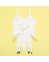 SUBBLIME 954291 BODY CON CADENAS LIGUEROS BLANCO L XL
