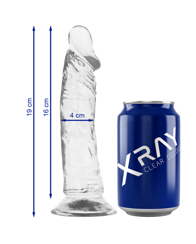 X RAY CLEAR DILDO TRANSPARENTE 19 CM O 4 CM X RAY CLEAR DILDO TRANSPARENTE 19 CM O 4 CM