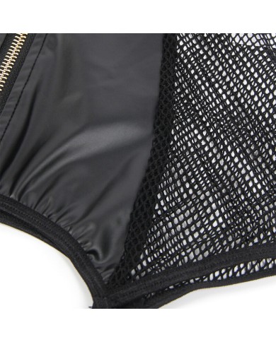 SUBBLIME 954451 VESTIDO SEXY DE REJILLA CUERO NEGRO L XL