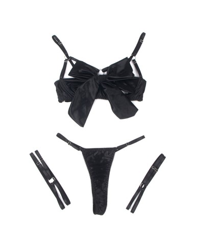 SUBBLIME 955199 SET SUJETADOR CON LAZO NEGRO AJUSTABLE S M