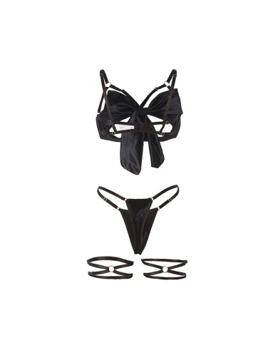 SUBBLIME 955199 SET SUJETADOR CON LAZO NEGRO AJUSTABLE S M