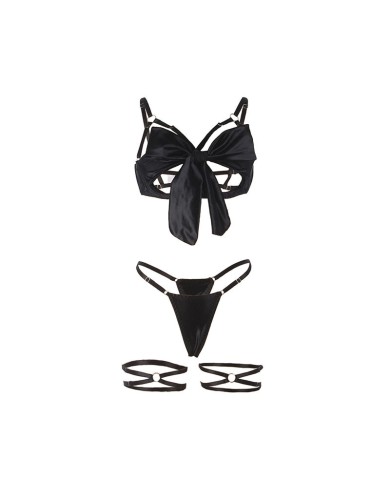 SUBBLIME 955205 SET SUJETADOR CON LAZO NEGRO AJUSTABLE L XL
