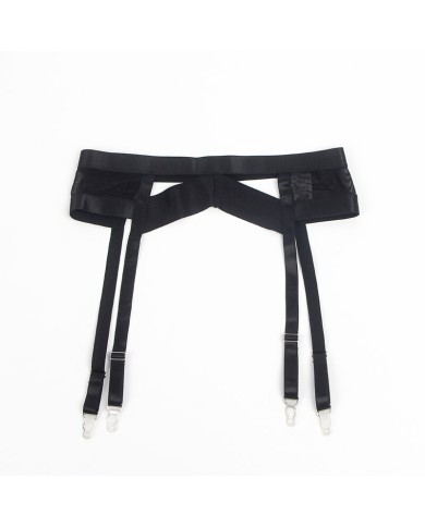 SUBBLIME 955236 SET SUJETADOR CON LIGUERO BONDAGE NEGRO S M
