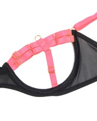 SUBBLIME 955304 SET SUJETADOR CON COLLAR Y DETALLES PARA PIERNAS ROSA FLUORESCENTE L XL