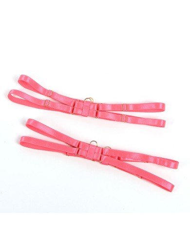 SUBBLIME 955304 SET SUJETADOR CON COLLAR Y DETALLES PARA PIERNAS ROSA FLUORESCENTE L XL