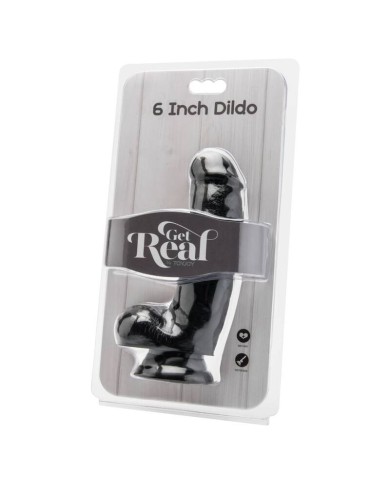 GET REAL DILDO 12 CM CON TESTICULOS NEGRO GET REAL DILDO 12 CM CON TESTICULOS NEGRO