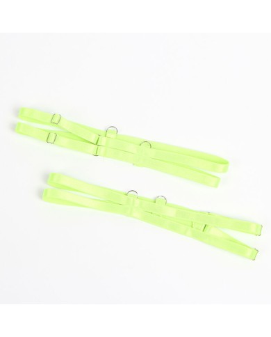 SUBBLIME 955328 SET SUJETADOR CON ENCAJE Y LIGUEROS VERDE Y AZUL L XL