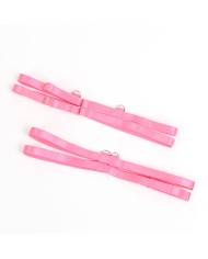 SUBBLIME 955359 SET SUJETADOR CON ENCAJE Y LIGUEROS ROSA Y MORADO S M