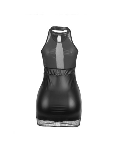 SUBBLIME 955489 VESTIDO CUELLO HALTER CON TRANSPARENCIAS NEGRO L XL