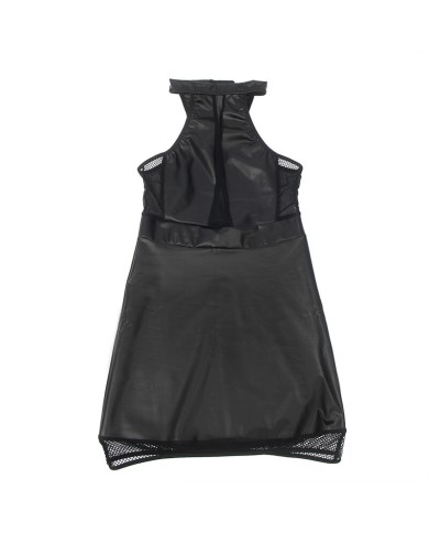 SUBBLIME 955489 VESTIDO CUELLO HALTER CON TRANSPARENCIAS NEGRO L XL