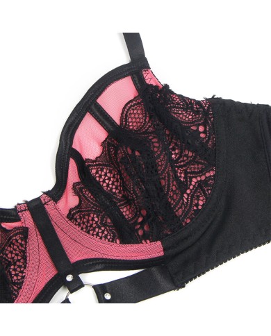 SUBBLIME 955571 CONJUNTO SUJETADOR CON CREMALLERA DE MALLA DE CHAROL ROSA S M