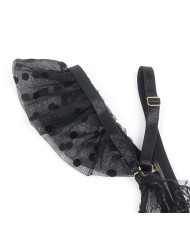 SUBBLIME 957483 CONJUNTO SUJETADOR Y LIGA DE ENCAJE NEGRO S M