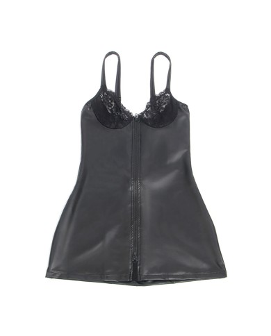 SUBBLIME 957568 VESTIDO DE CUERO CON CREMALLERA NEGRO S M