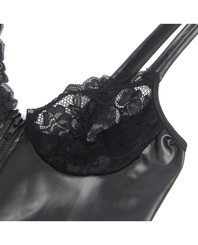 SUBBLIME 957568 VESTIDO DE CUERO CON CREMALLERA NEGRO S M