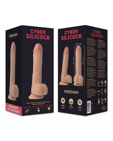 CYBER SILICOCK FREEMAN REALISTICO SILICONA LIQUIDA 20 CM O 38 CM CYBER SILICOCK FREEMAN REALISTICO SILICONA LIQUIDA 20 CM O 38 CM