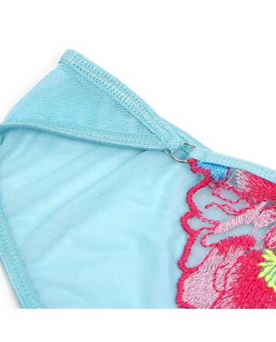 SUBBLIME 957643 CONJUNTO SUJETADOR Y LIGUERO CON BORDADOS DE FLORES ROSAS S M