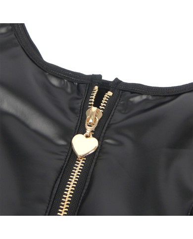SUBBLIME 957667 VESTIDO DE CUERO CON CREMALLERA DE CORAZON NEGRO S M