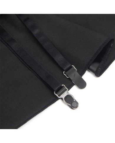 SUBBLIME 957704 VESTIDO DE CUERO CON CREMALLERA Y ENCAJE NEGRO S M