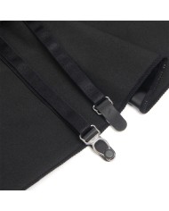 SUBBLIME 957704 VESTIDO DE CUERO CON CREMALLERA Y ENCAJE NEGRO S M