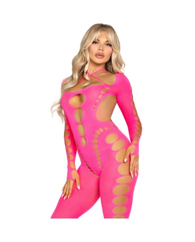 LEG AVENUE BODYSTOCKING ROSA CON ESPALDA ABIERTA TALLA UNICA