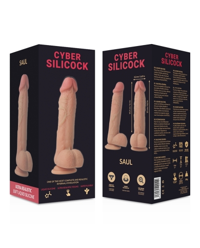 CYBER SILICOCK SAUL REALISTICO SILICONA LIQUIDA 21 CM O 42 CM CYBER SILICOCK SAUL REALISTICO SILICONA LIQUIDA 21 CM O 42 CM